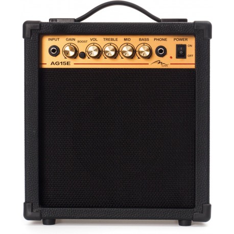 Combo per chitarra, amplificatore, altoparlante M-tunes mtG-15E Nero - Oro