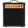 Combo de guitarra, amplificador, altavoz M-tunes mtG-15E Negro - Oro