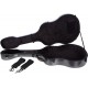 Shaped acoustic guitar case Fiberglass 41" UltraLight 4/4 M-case Black Point