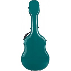 Shaped acoustic guitar case Fiberglass 41" UltraLight 4/4 M-case Green Sea