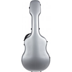 Gitarrenkoffer Gitarrenkasten Case Glasfaser für akustische gitarre 41" UltraLight 4/4 M-case Silbern