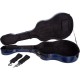 Shaped classical guitar case Fiberglass 39" UltraLight 4/4 M-case Navy Blue