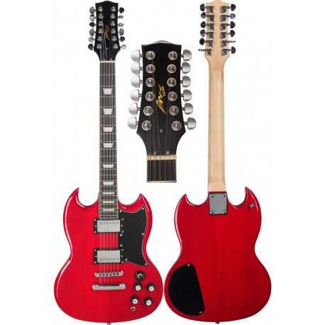 Guitarra eléctrica SG 12 cuerdas M-tunes MTR240-12 Double Cut Style