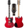 Guitarra eléctrica SG 12 cuerdas M-tunes MTR240-12 Double Cut Style
