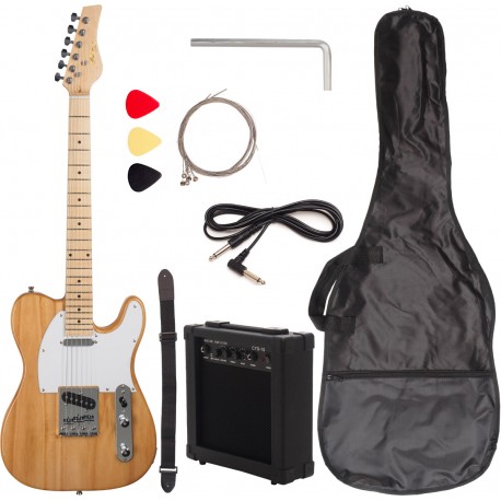 Set chitarra elettrica Telecaster Thinline MTT10-10S TL Style + mini Combo per chitarra M-tunes