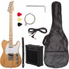 Set chitarra elettrica Telecaster Thinline MTT10-10S TL Style + mini Combo per chitarra M-tunes