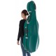Étui en fibre de verre pour violoncelle Fiberglass Classic 4/4 M-case Mer Verte