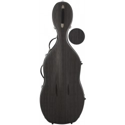 Estuche de violonchelo fibra de vidrio Classic 4/4 M-case Steel Effect Negro