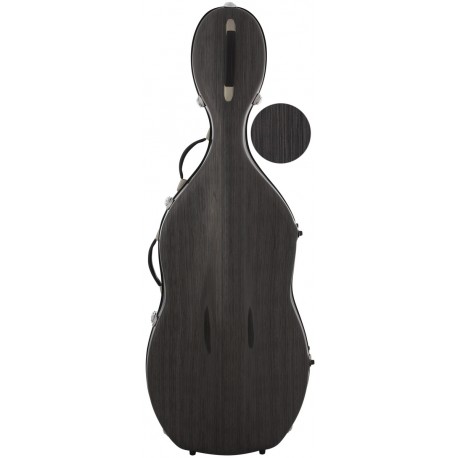 Custodia per violoncello Fibra di vetro Classic 4/4 M-case Steel Effect Nero