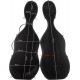 Étui en fibre de verre pour violoncelle Fiberglass Classic 4/4 M-case Steel Effect Noir