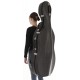 Custodia per violoncello Fibra di vetro Classic 4/4 M-case Steel Effect Nero