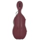 Estuche de violonchelo fibra de vidrio Classic 4/4 M-case Steel Effect Borgoña