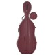 Estuche de violonchelo fibra de vidrio Classic 4/4 M-case Steel Effect Borgoña