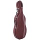 Custodia per violoncello Fibra di vetro Classic 4/4 M-case Steel Effect Borgogna