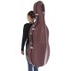 Custodia per violoncello Fibra di vetro Classic 4/4 M-case Steel Effect Borgogna