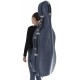 Estuche de violonchelo fibra de vidrio Classic 4/4 M-case Steel Effect Azul Marino