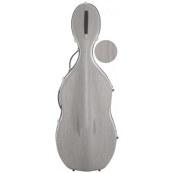 Custodia per violoncello Fibra di vetro Classic 4/4 M-case Steel Effect Argento