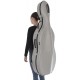 Fiberglass cello case Classic 4/4 M-case Steel Effect Silver