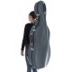 Estuche de violonchelo fibra de vidrio Classic 4/4 M-case Steel Effect Gris
