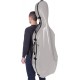 Cellokoffer Glasfaser Excellent 4/4 M-case Silbern