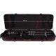 Estuche de viola fibra de vidrio Oblong 38-43 M-case Borgoña Brillante