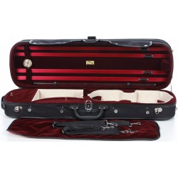 Estuche de madera para violin Classic 4/4 M-case Negro - Borgoña