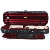 Custodia rettangolare di legno per violino Classic 4/4 M-case Nero - Borgogna