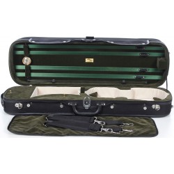 Custodia rettangolare di legno per violino Classic 4/4 M-case Nero - Verde