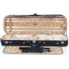 Oblong Violin Hard Case Classic 4/4 M-case Black - Honey in spots Pattern