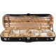 Geigenkoffer Holz Classic 4/4 M-case Schwarz - Muster Honig in Flecken