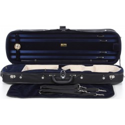 Étui en bois pour violon Classic 4/4 M-case Noir - Bleu Marine
