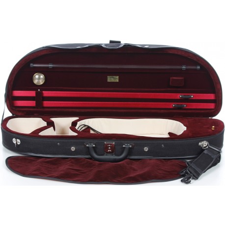 Custodia di schiuma per violino Classic 4/4 M-case Nero - Borgogna